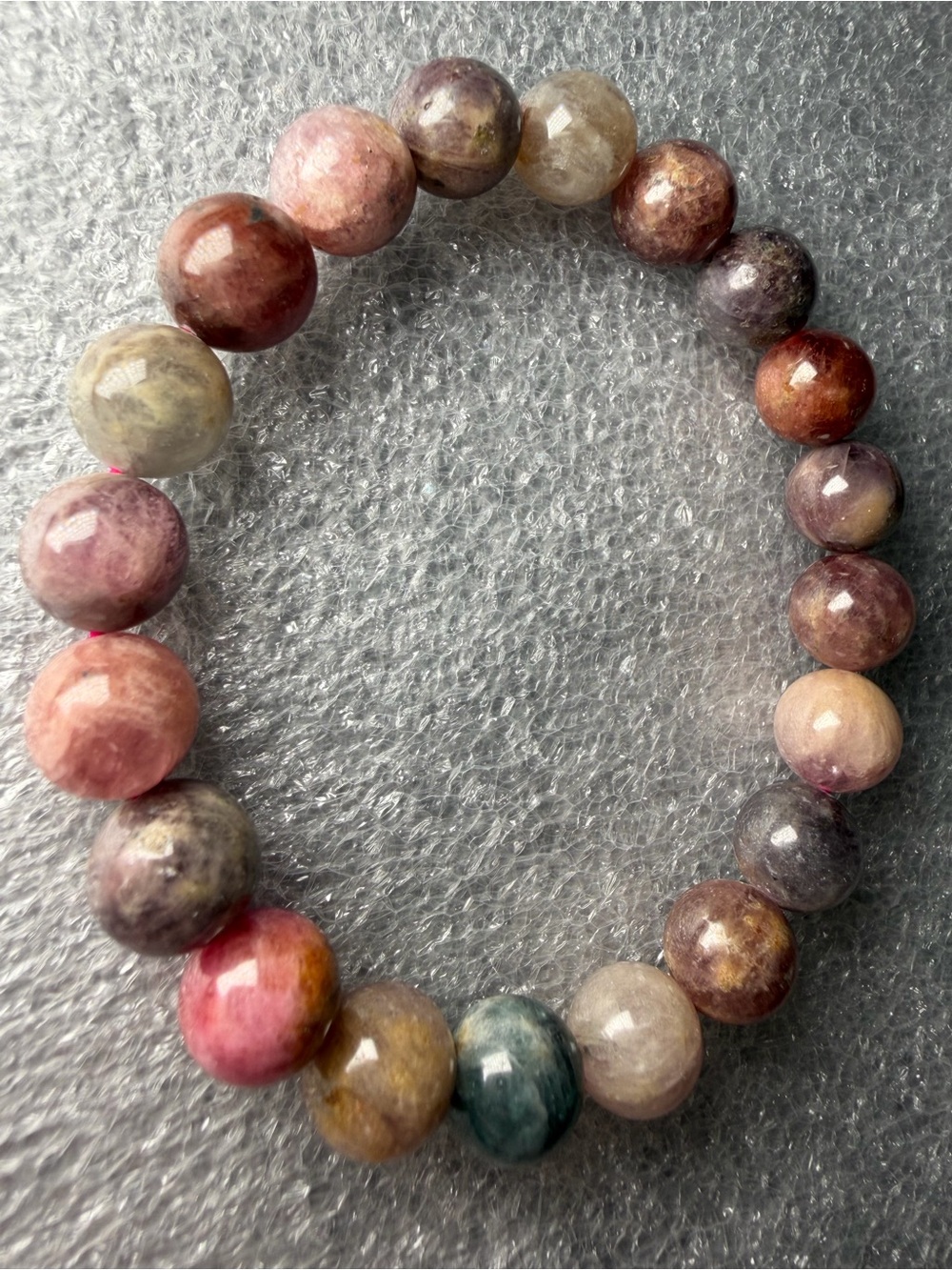 Beautiful 9MM Colorful Spinel Natural Crystal Bracelet